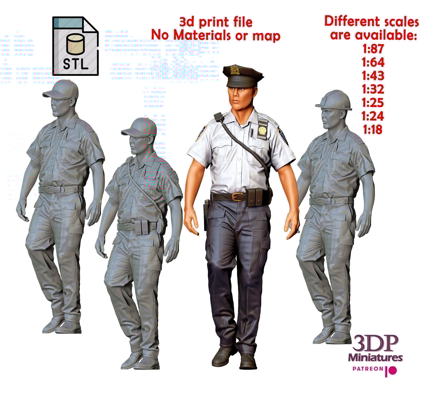 3DP miniatures, N3 Police Officer