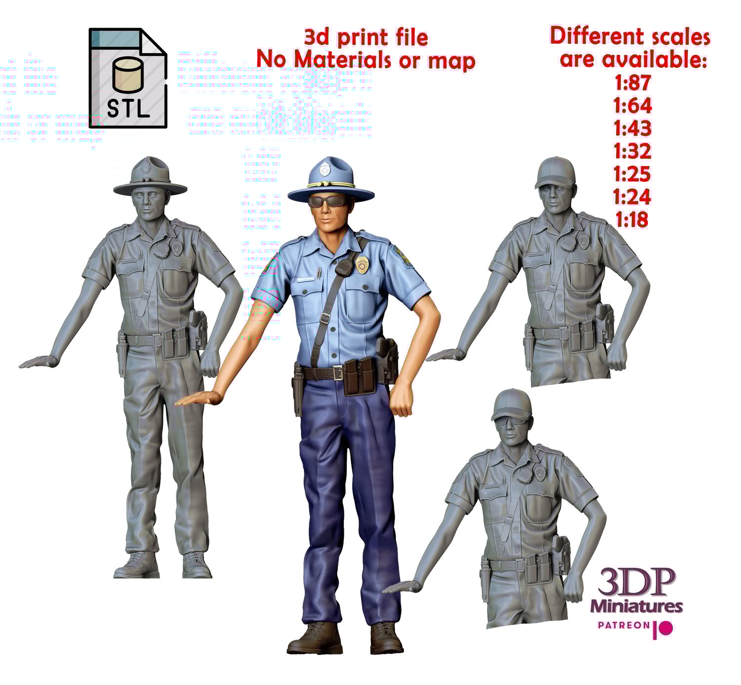 3DP Miniatures, N6 Police Officer