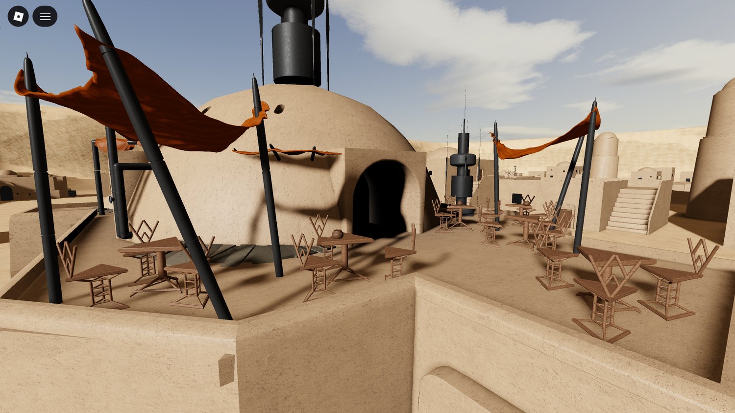 Detailed sci fi desert environment Roblox map
