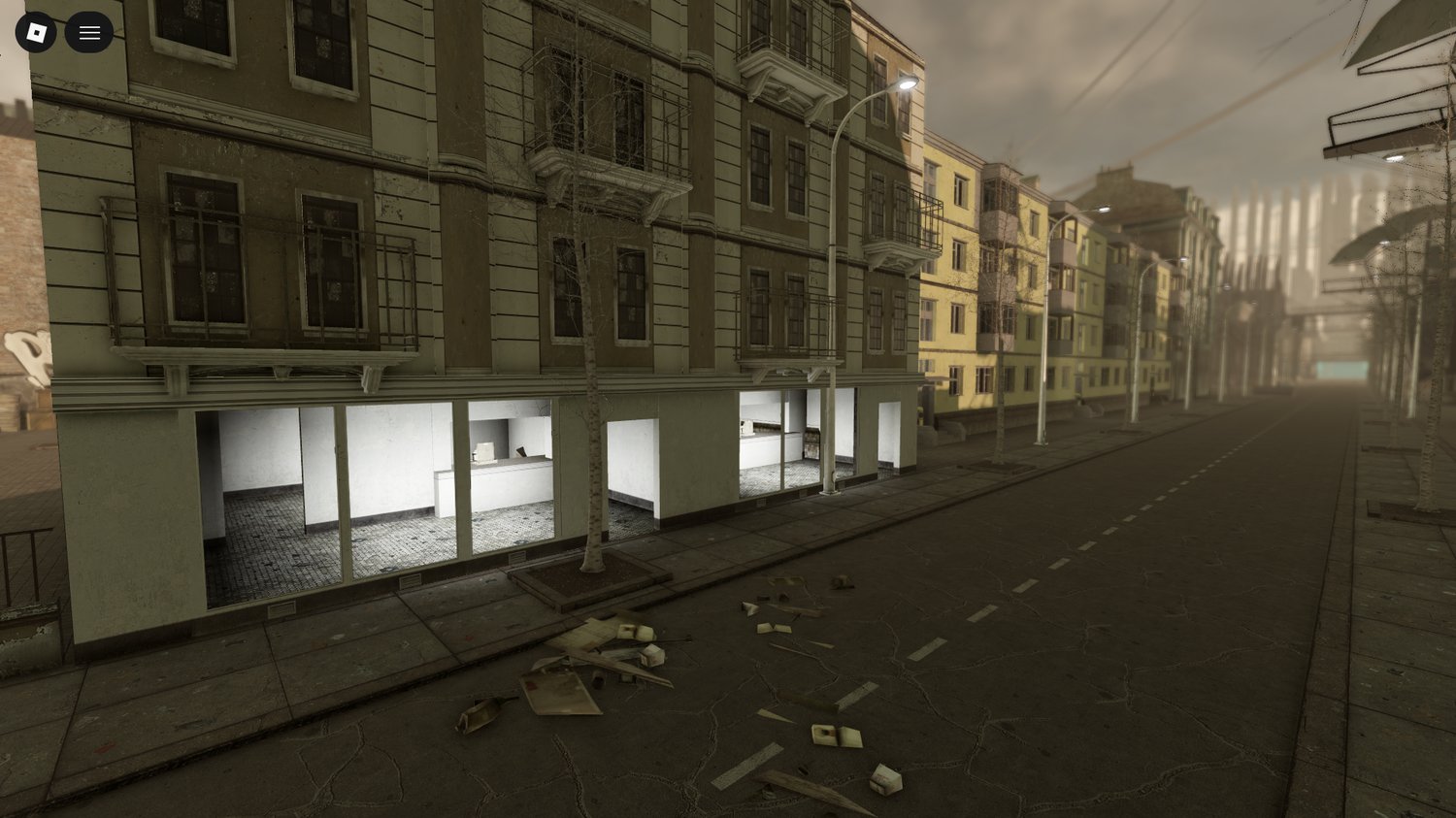 Roblox ruined futuristic buildings environment