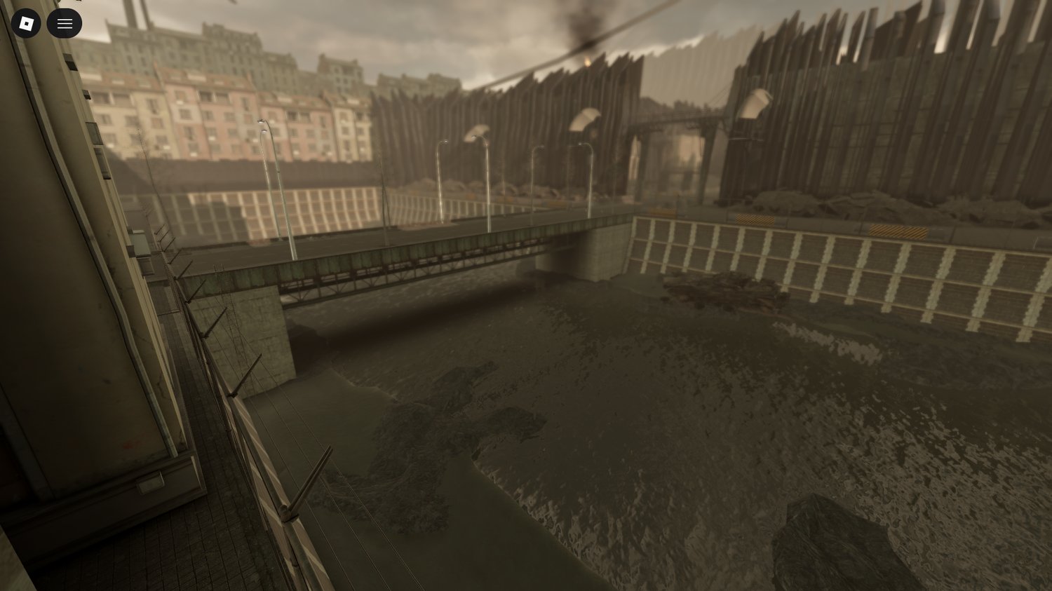 Roblox destroyed futuristic city environment