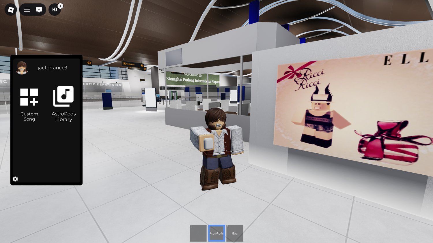 Roblox airport terminal with self check in system