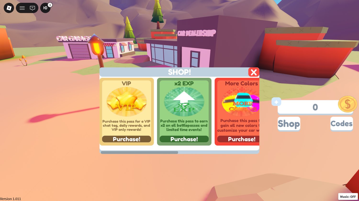 Roblox competitive racing game environment