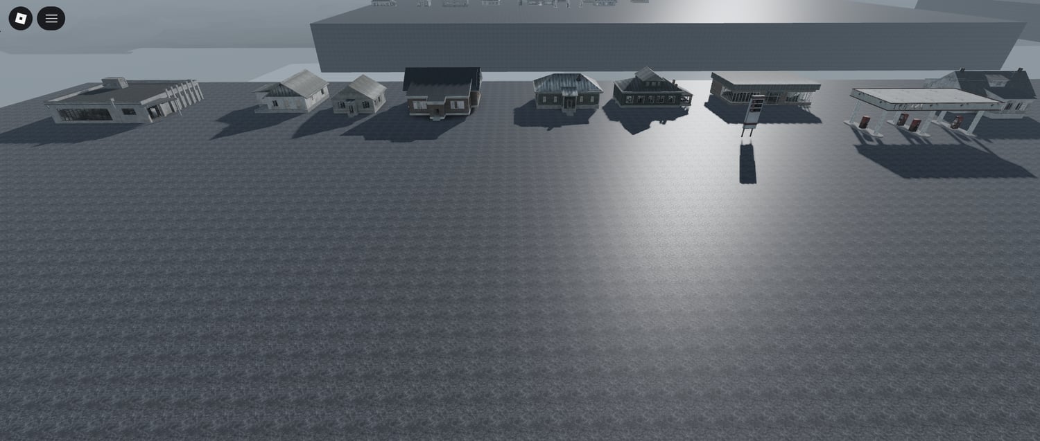 American style city buildings models for Roblox
