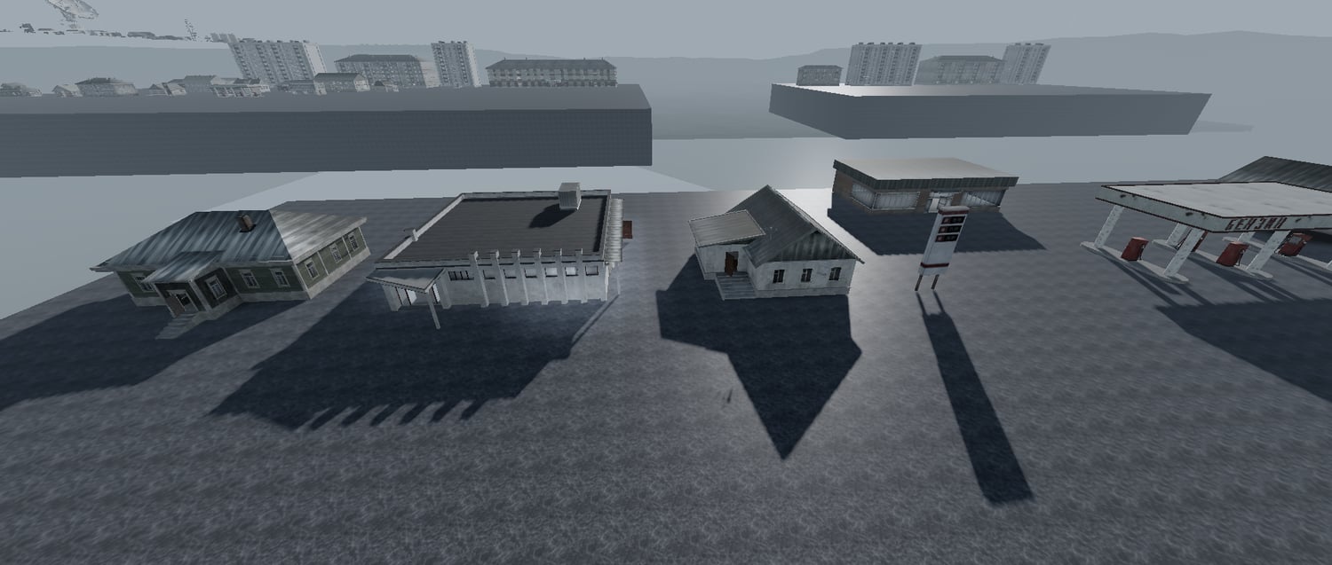 Free urban American architecture buildings for Roblox