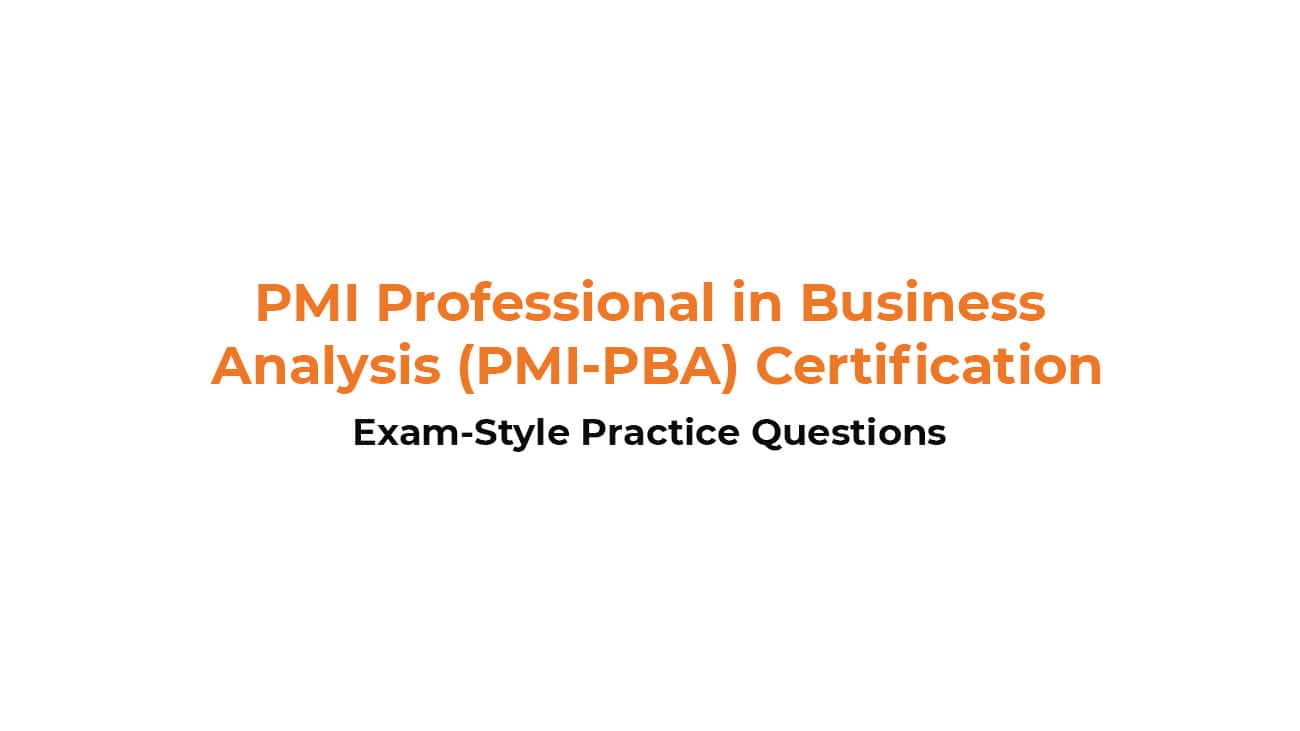 PMI-PBA exam prep kit business analysis practice questions PDF