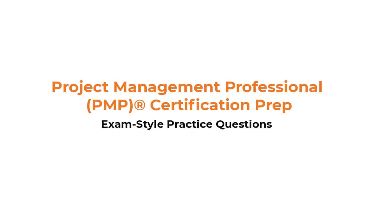 Project Management Professional exam prep PDF with exam-style practice questions