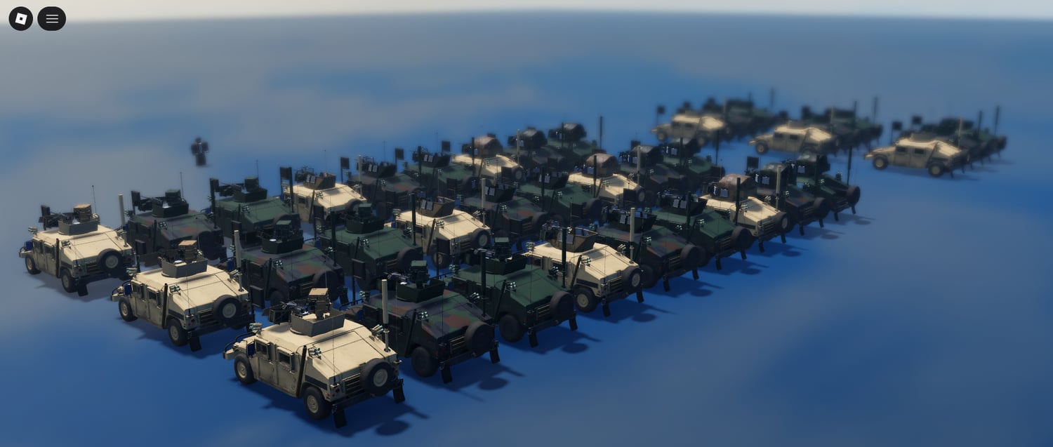 Roblox large military vehicles collection asset pack