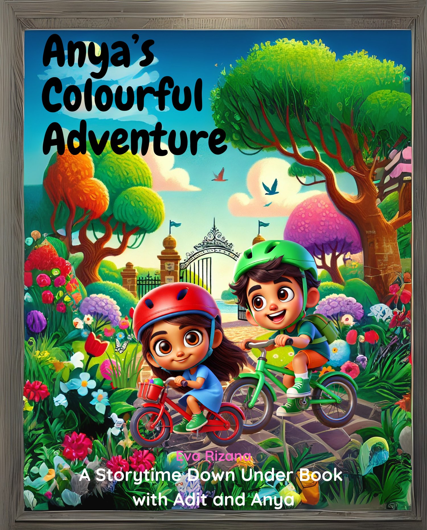 English storybook for children learning colours featuring Anya’s Colourful Adventure, designed for ages 3–7 and ESL learners. A children’s English storybook focused on learning colours through simple storytelling, suitable for early readers and ESL learne
