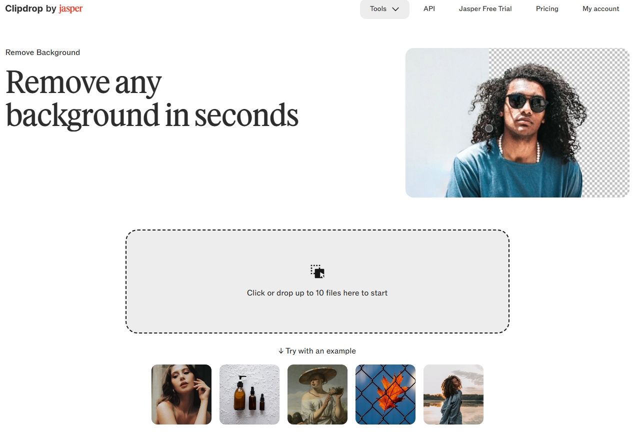 Clipdrop - how to use - remove background