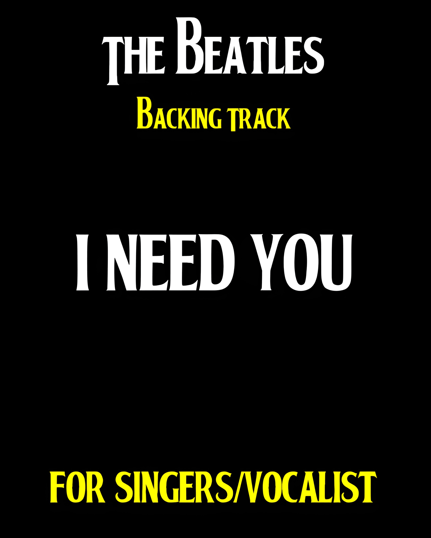 "I Need You" BEATLES BACKING TRACK.