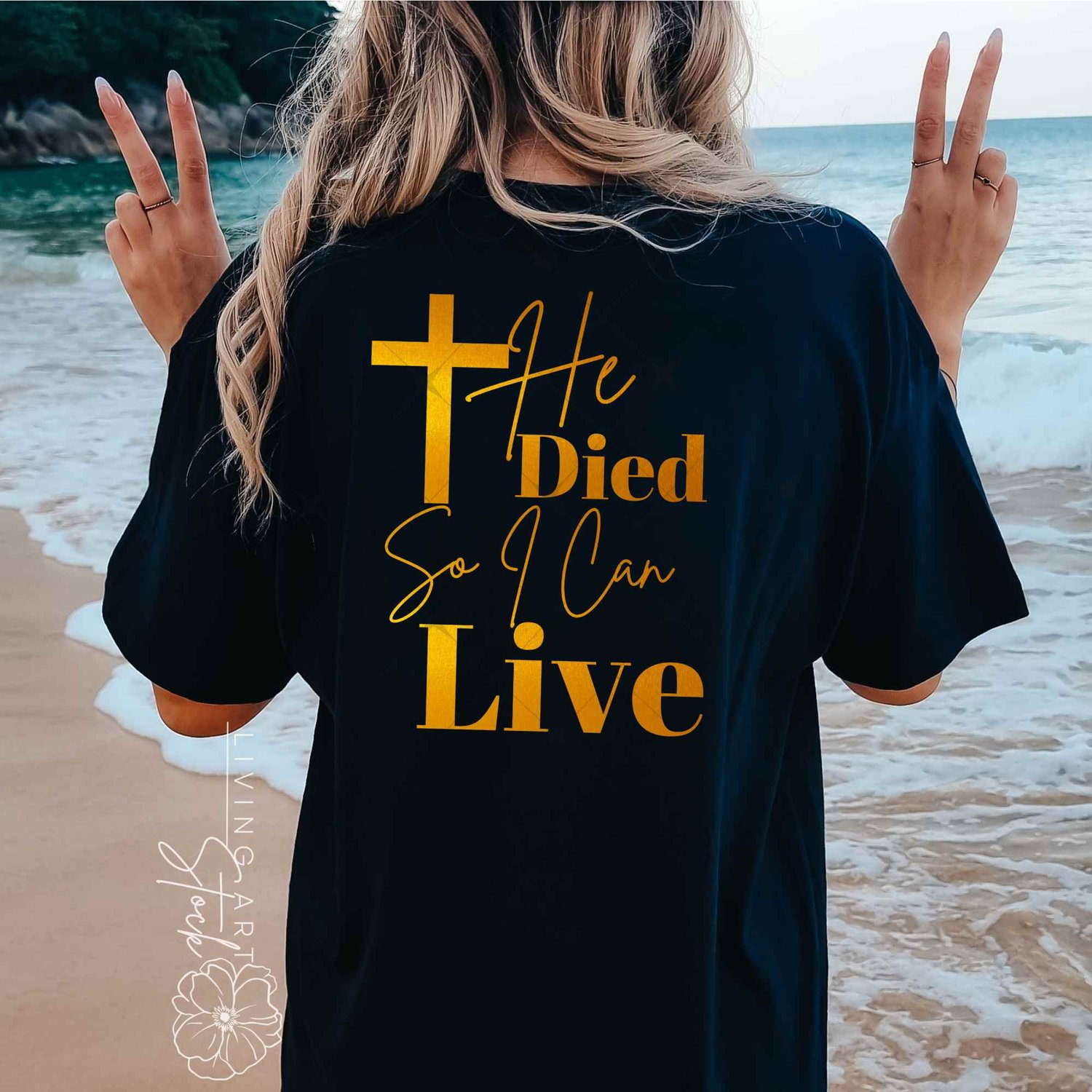 Gold Foil Christian t-shirt design
