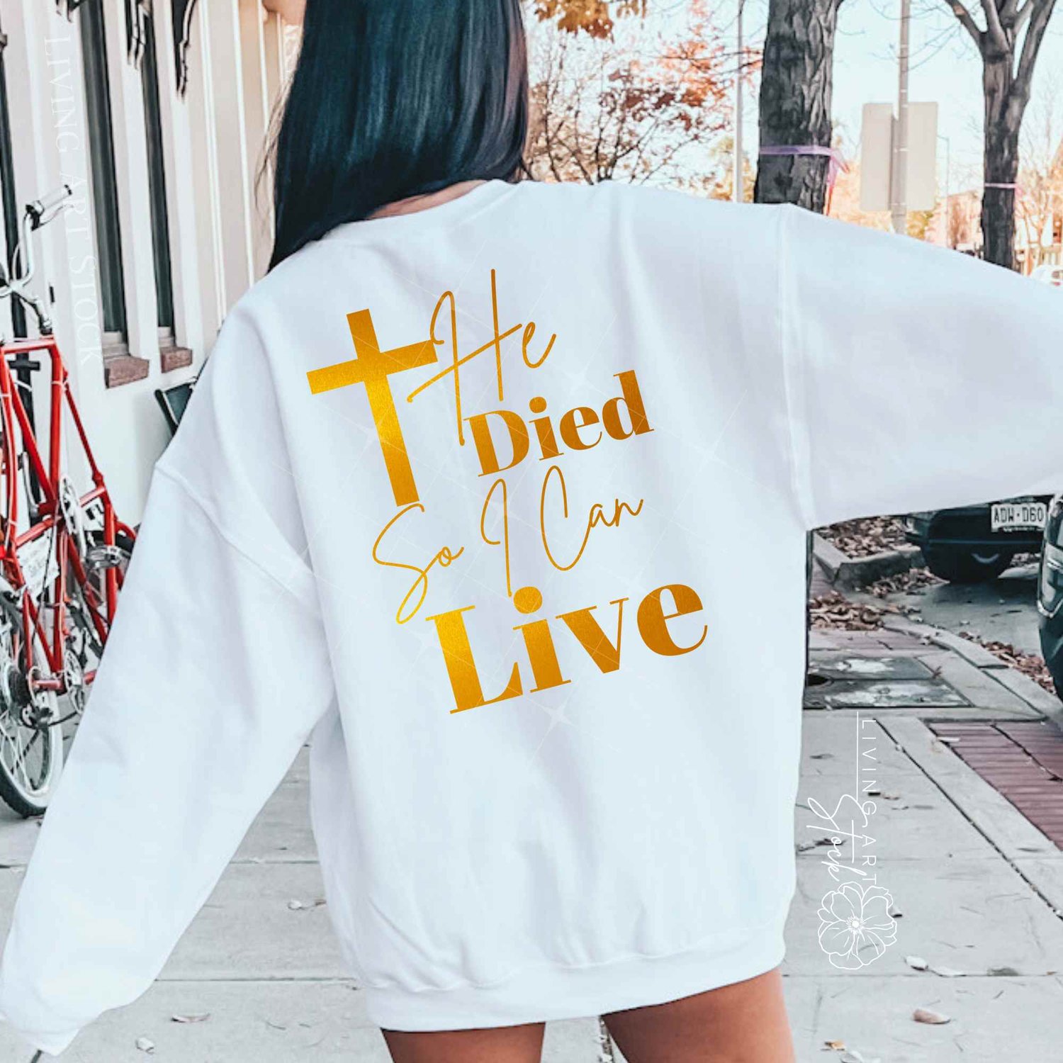 Gold Foil Christian sweatshirt design