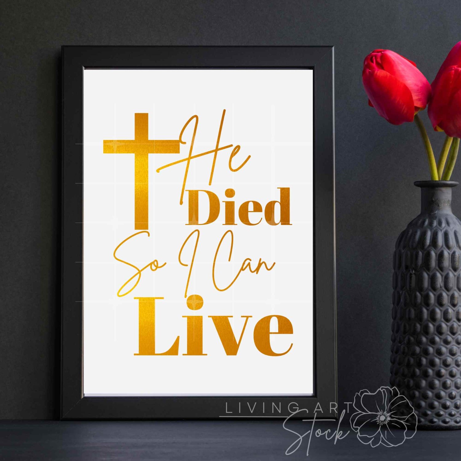 Gold Foil Christian wall art design