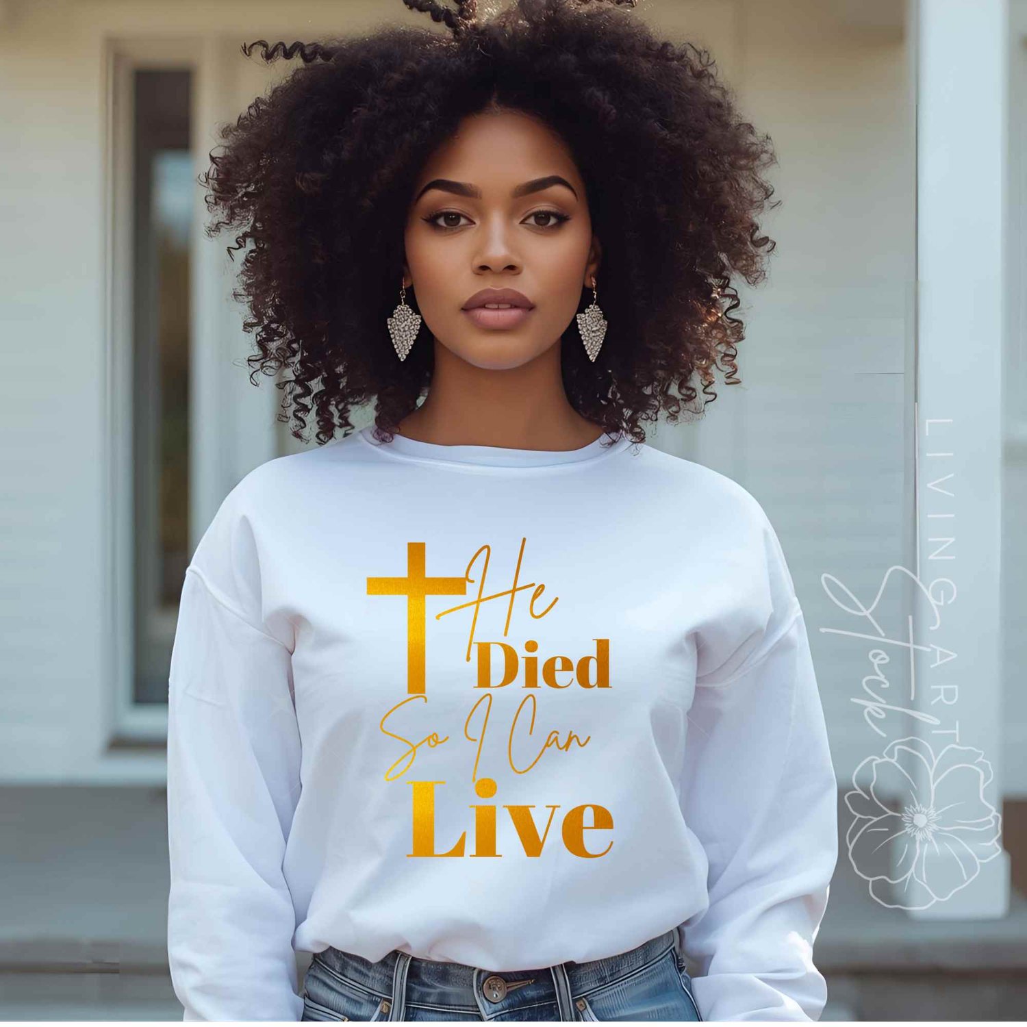 Gold Foil Christian t-shirt design