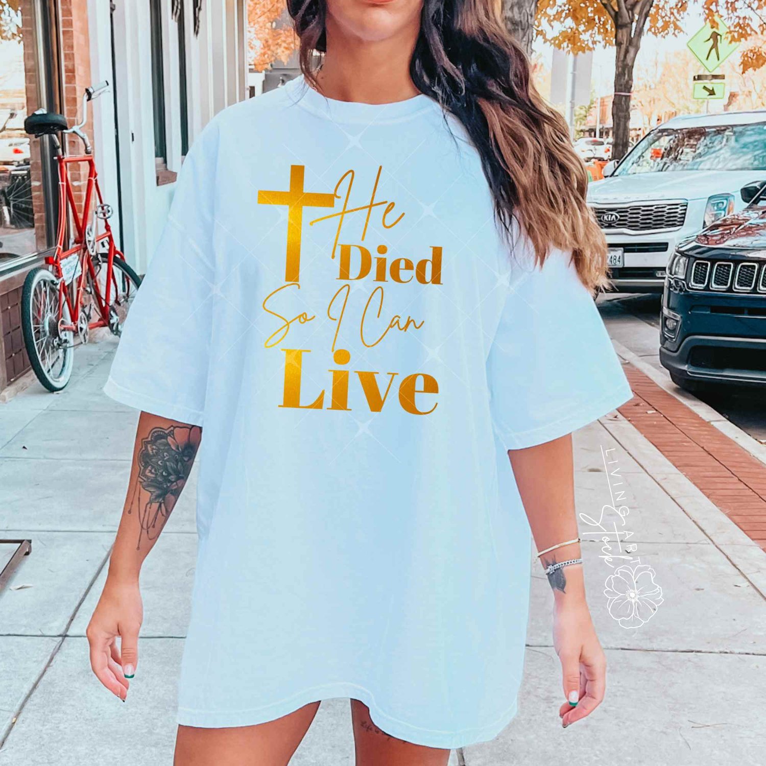 Gold Foil Christian t-shirt design