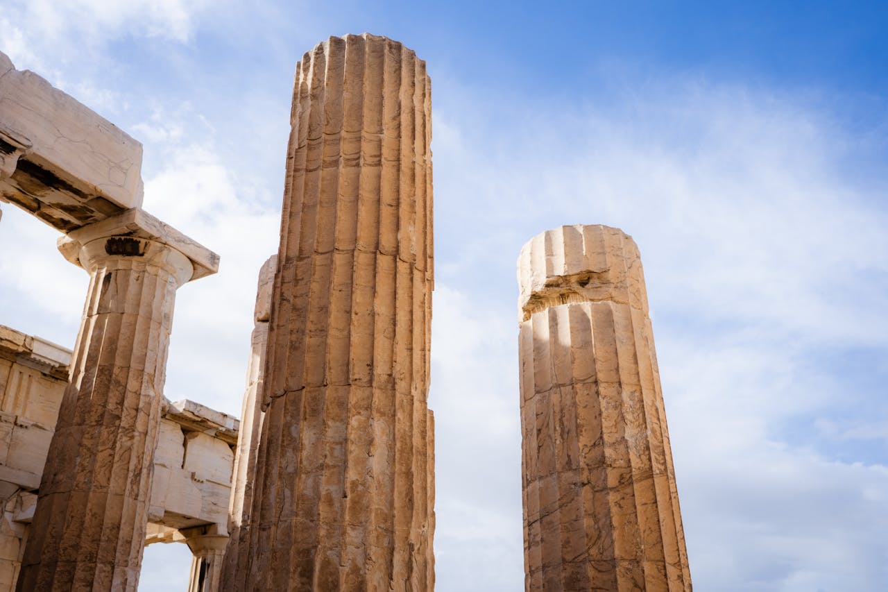 Detail of a Greek Doric column