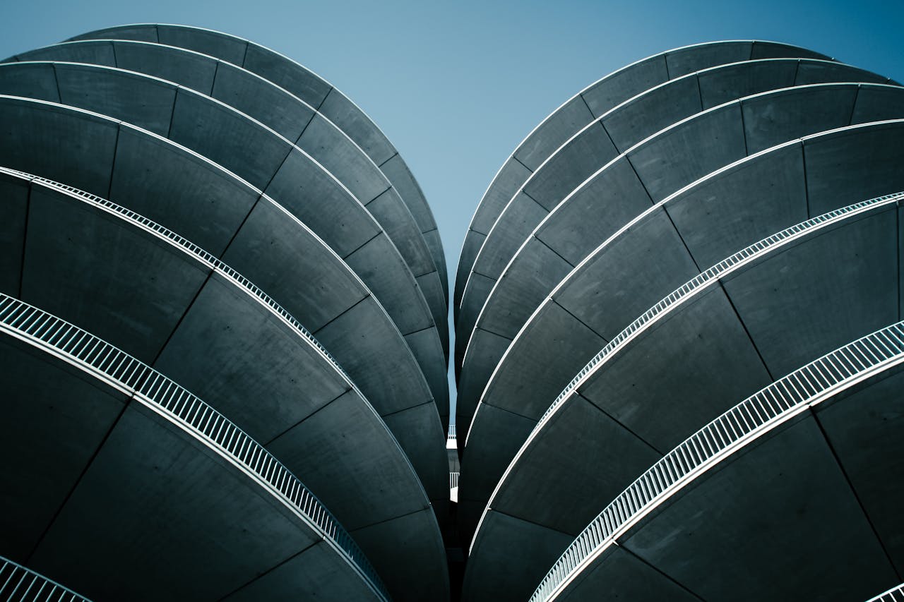Architectural lines of a modern building