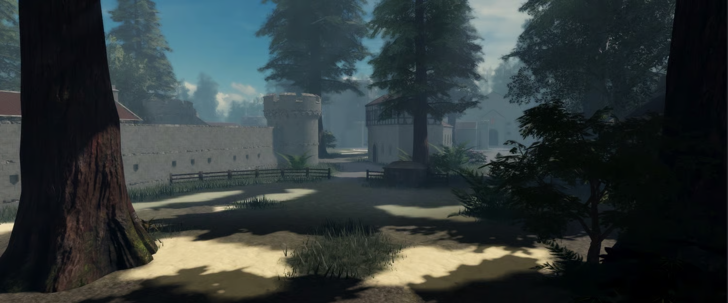 Medieval town marketplace and port Roblox map