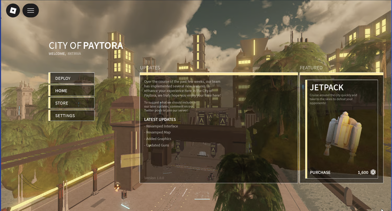 Futuristic Roblox city with skyscrapers and waterfallsFuturistic Roblox city with skyscrapers and waterfalls