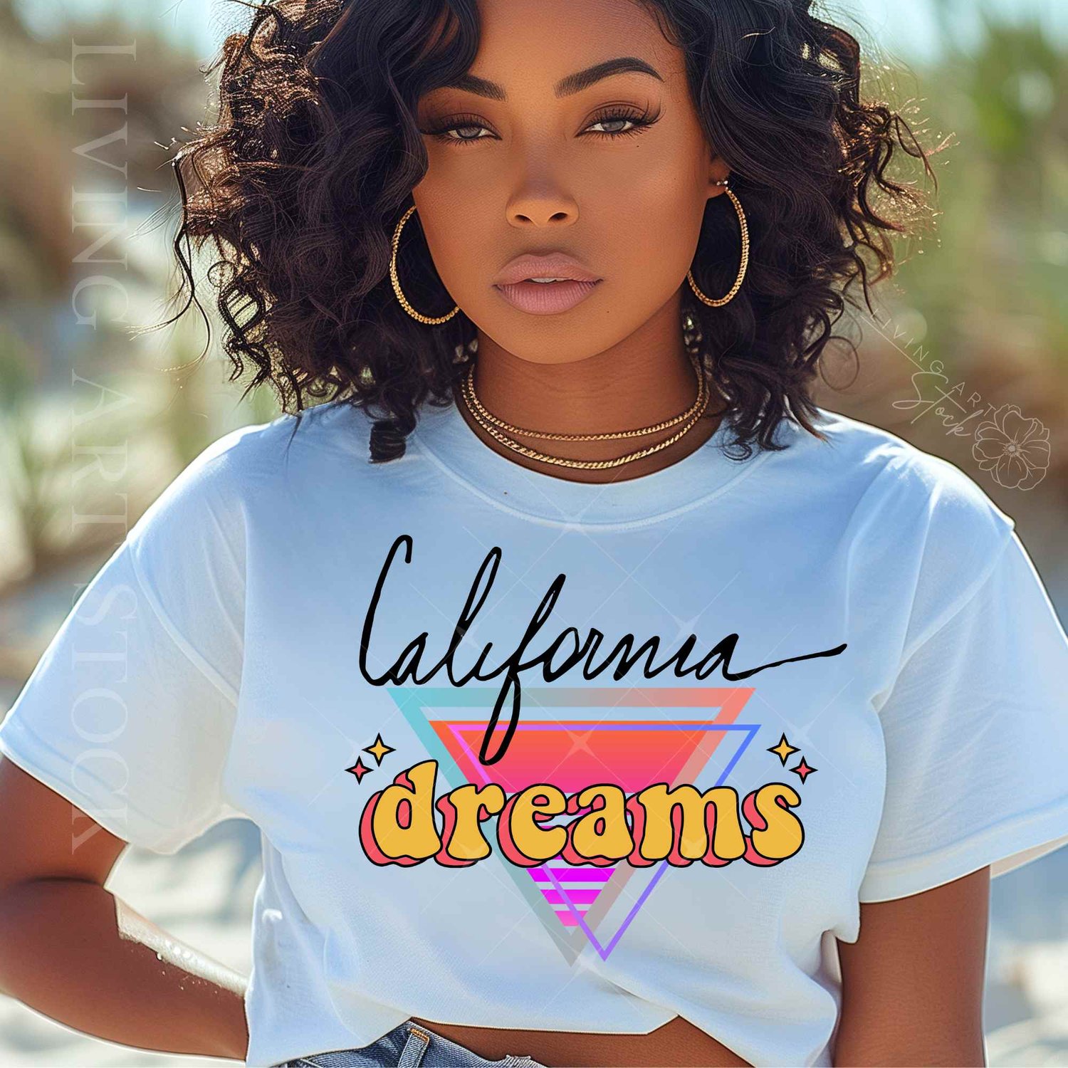 California dreams t-shirt design.