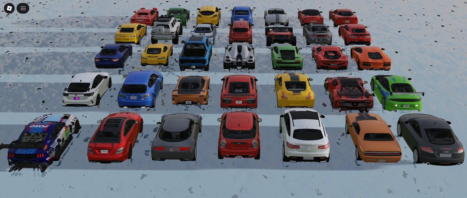 Roblox cars bundle with openable parts on selected vehicles