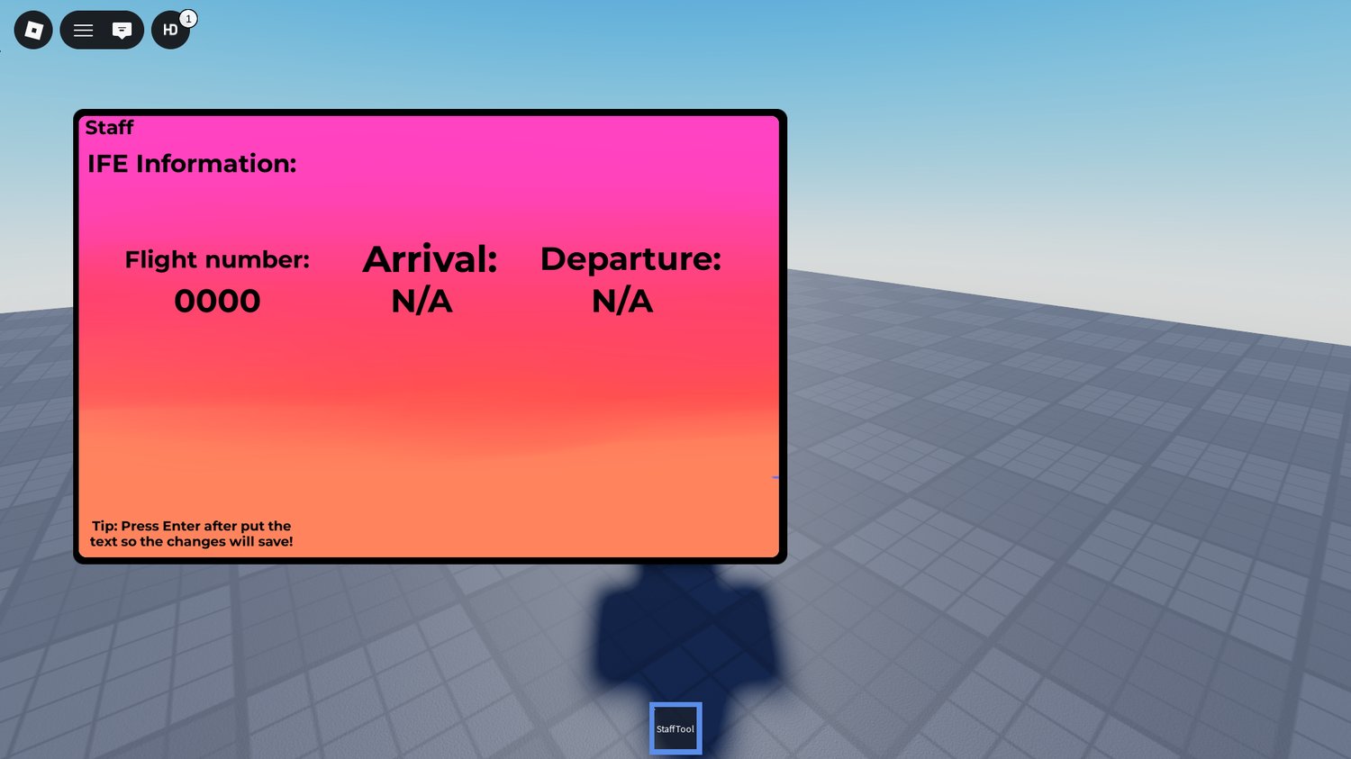 Roblox airline booking system with self check screen