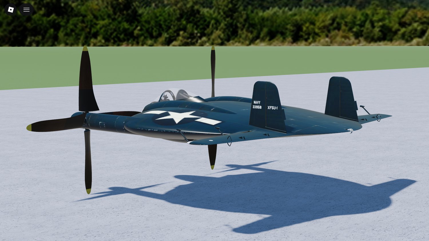 Roblox Vought XF5U aviation aircraft asset