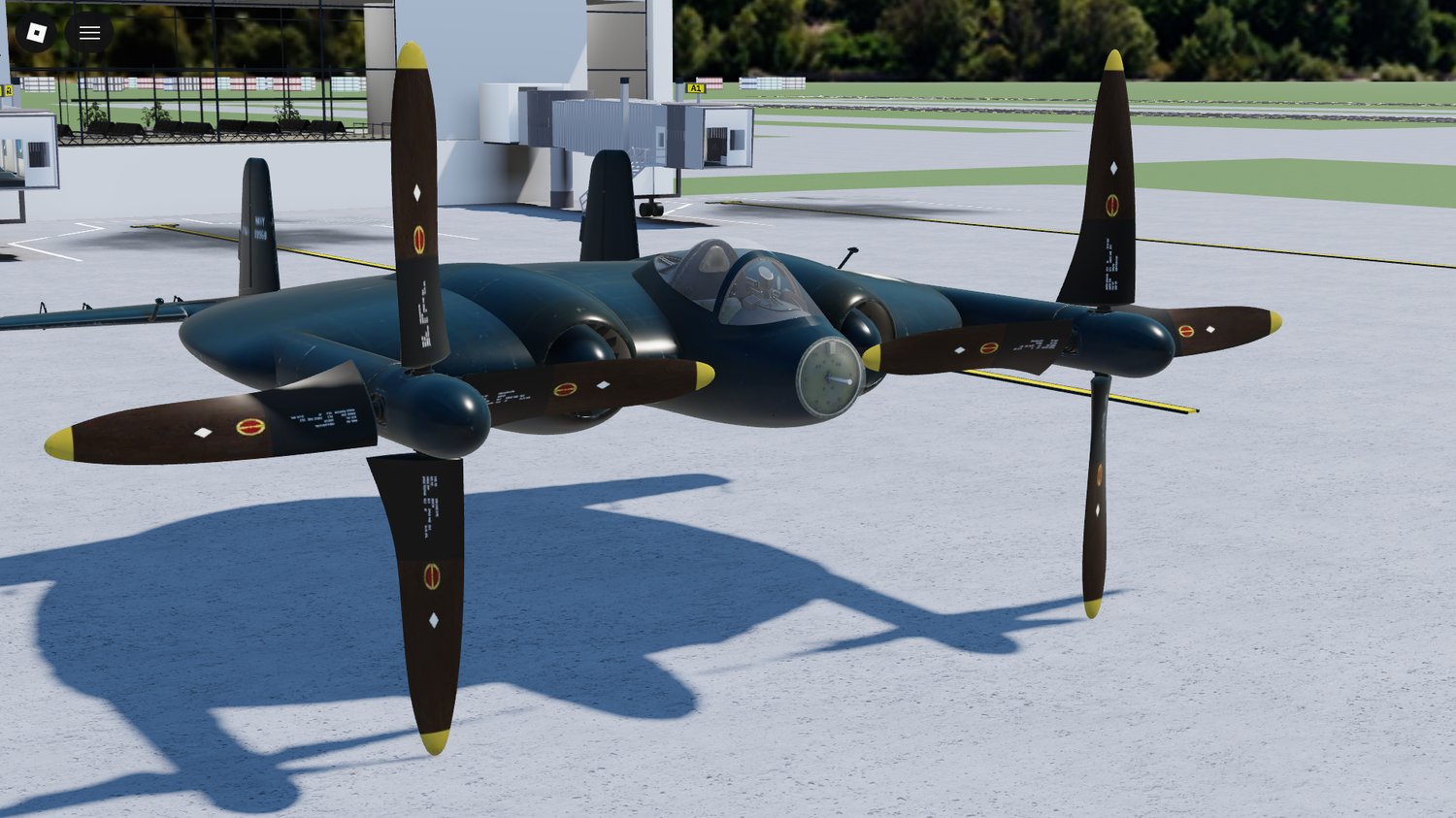WWII experimental fighter aircraft XF5U Roblox