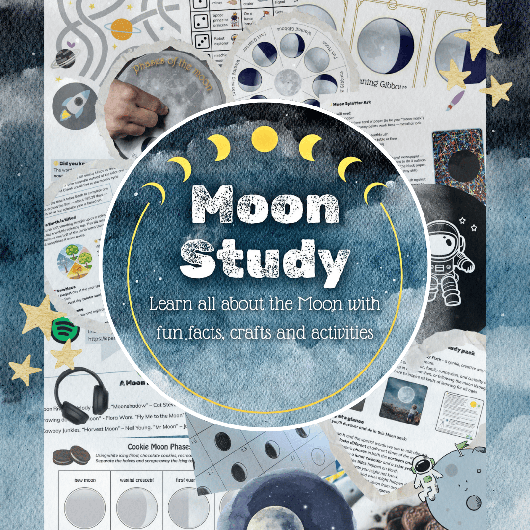 Learn about the Moon: moon study ideas for kids