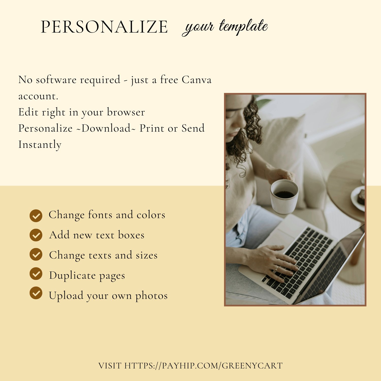 Graduation party invite - Personalize you design - Edit in Canva - instant download