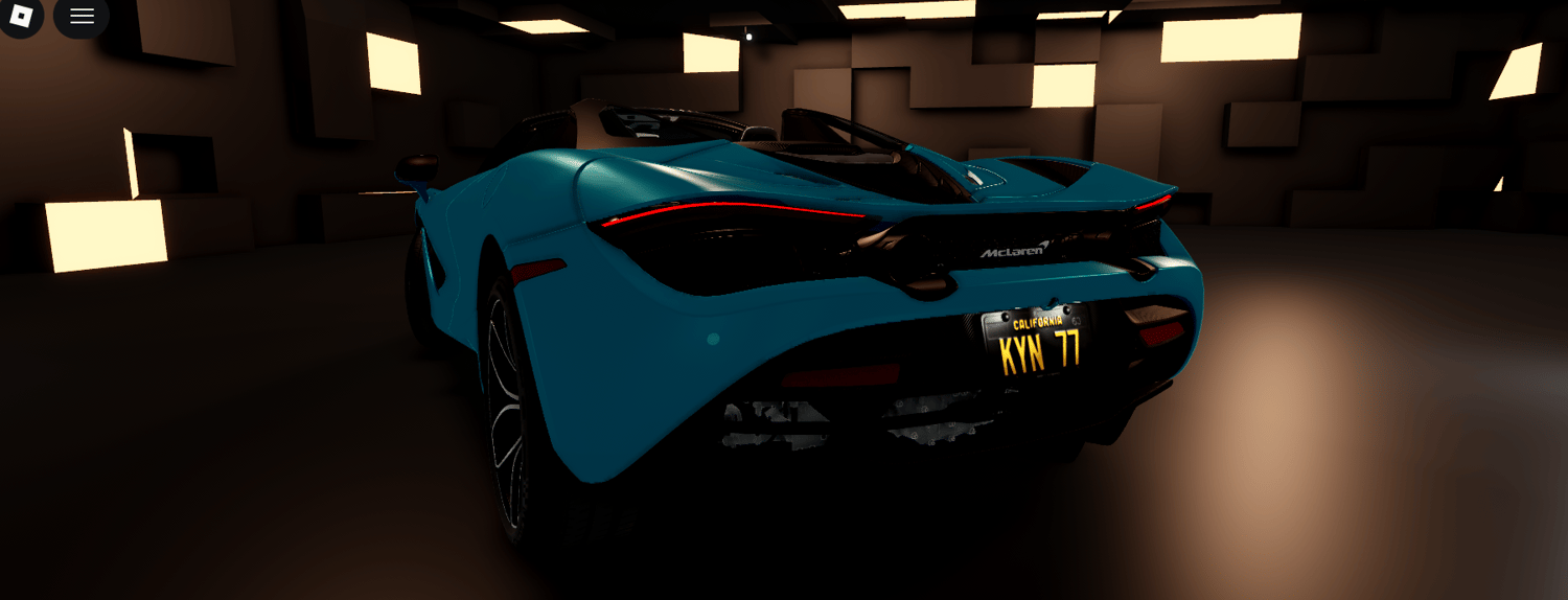 Roblox luxury supercar McLaren 720S Spider asset