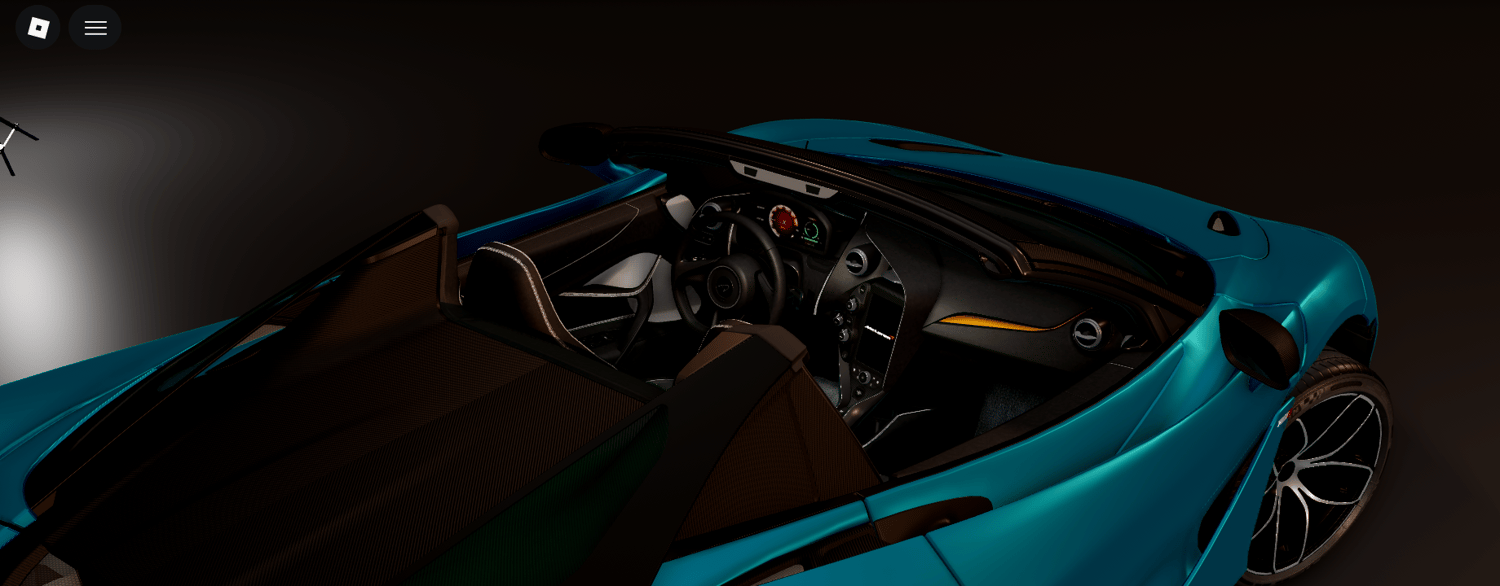 McLaren 720S Spider convertible supercar Roblox vehicle