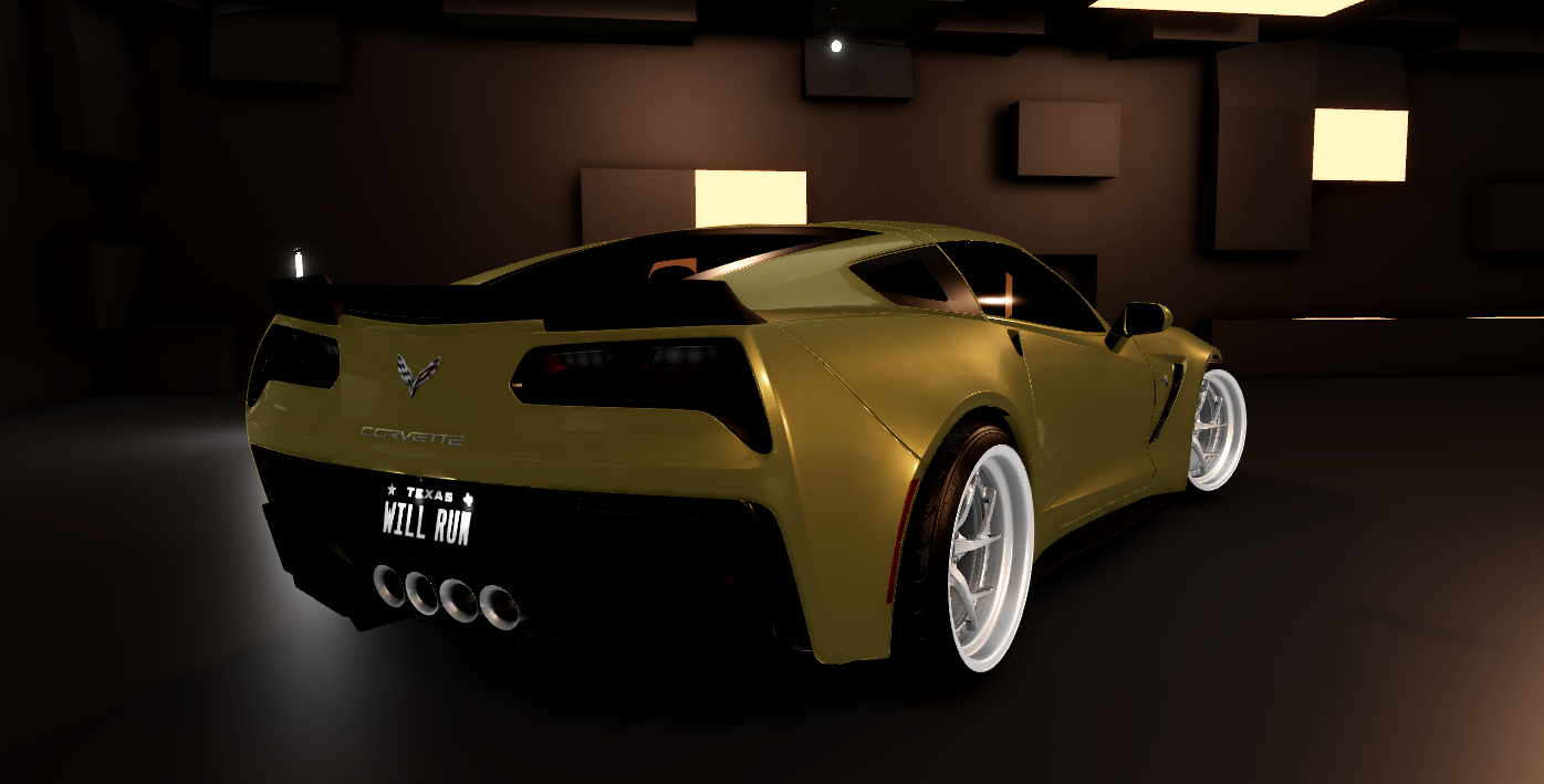 Corvette C7 realistic vehicle asset Roblox developers