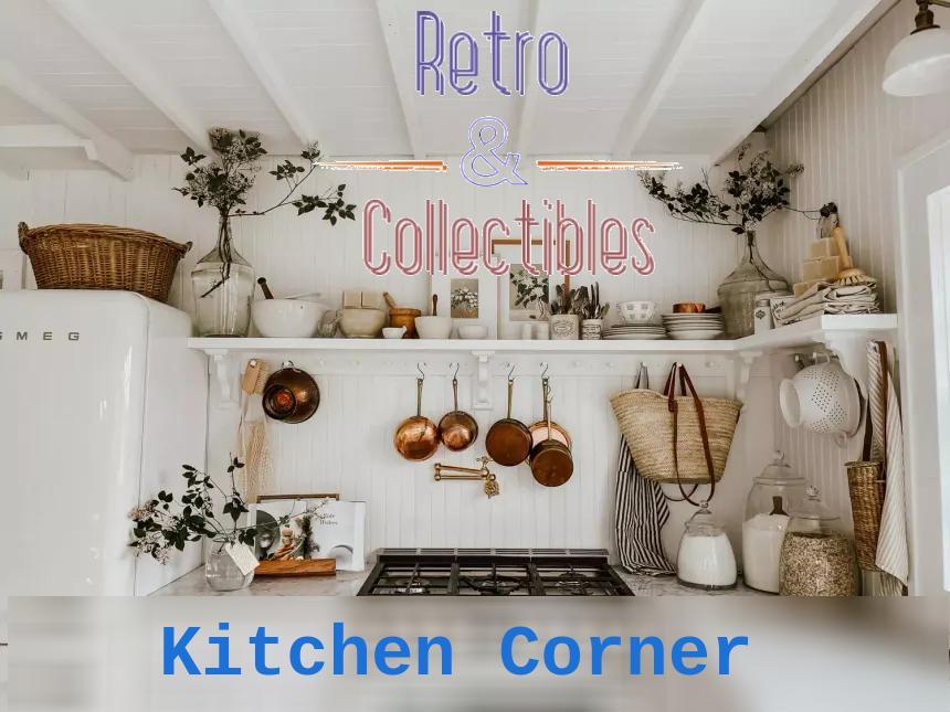 french vintage and retro Kitchen decorative items, mid-century period, from 70s and 80s, all sourced from france.