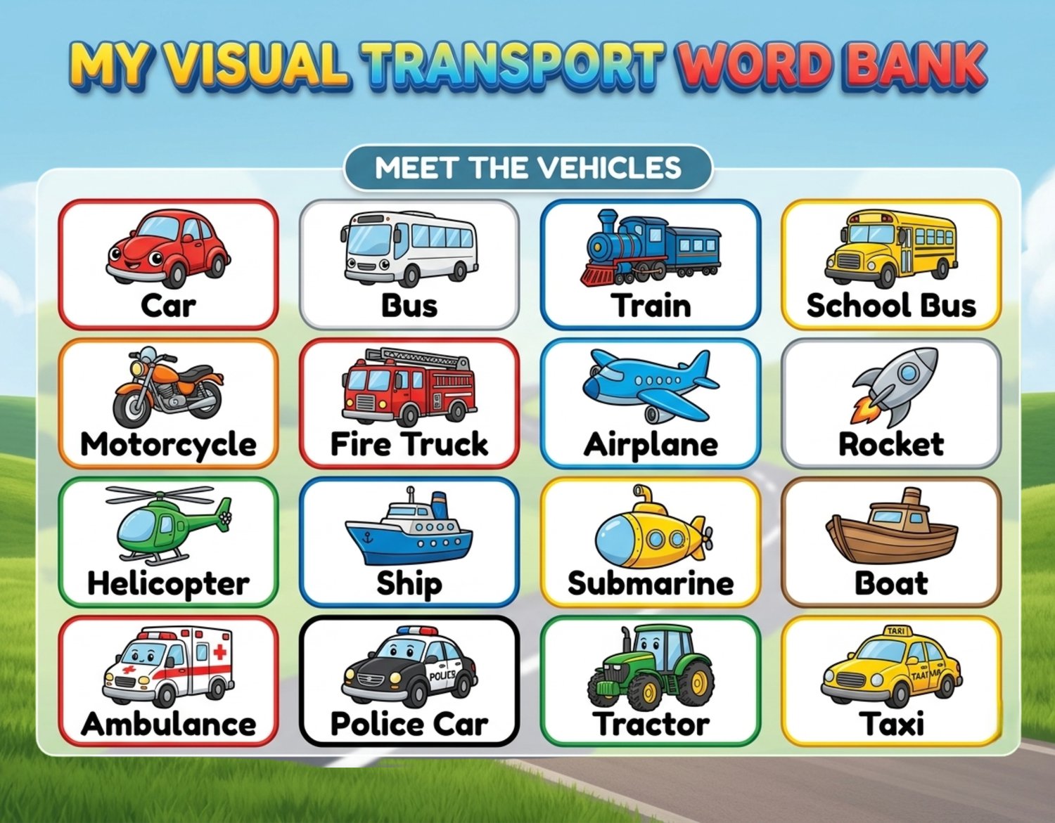 Visual Transp My Big Transportation Activity Book for Kids - Payhip