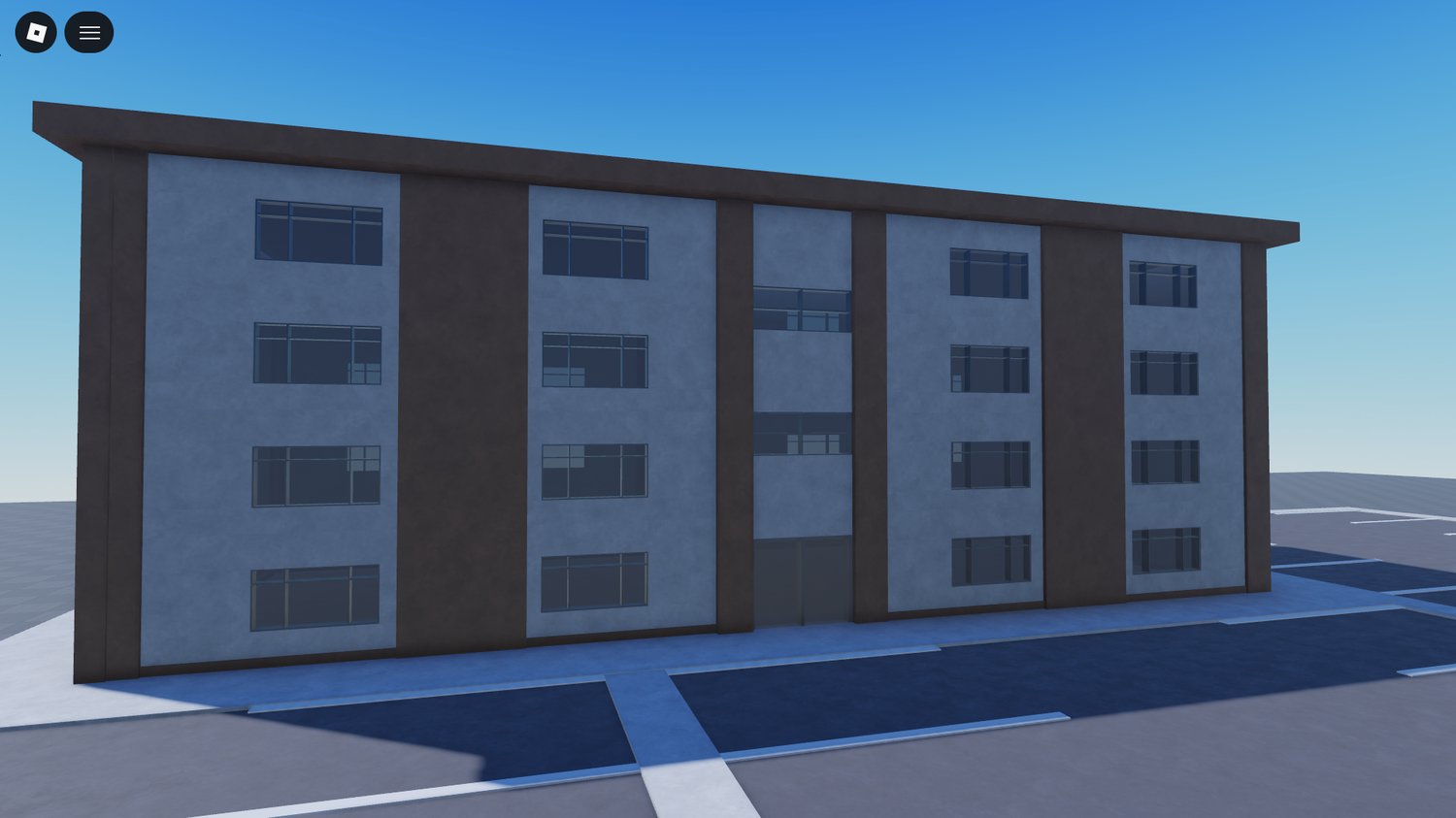 Free empty building Roblox model