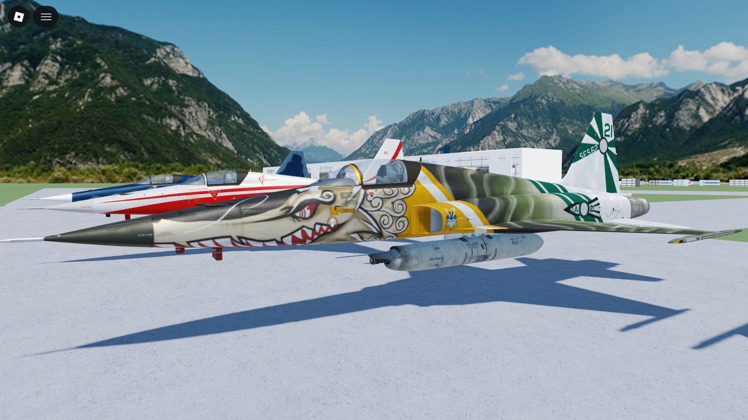 Roblox F-5E military aircraft collection