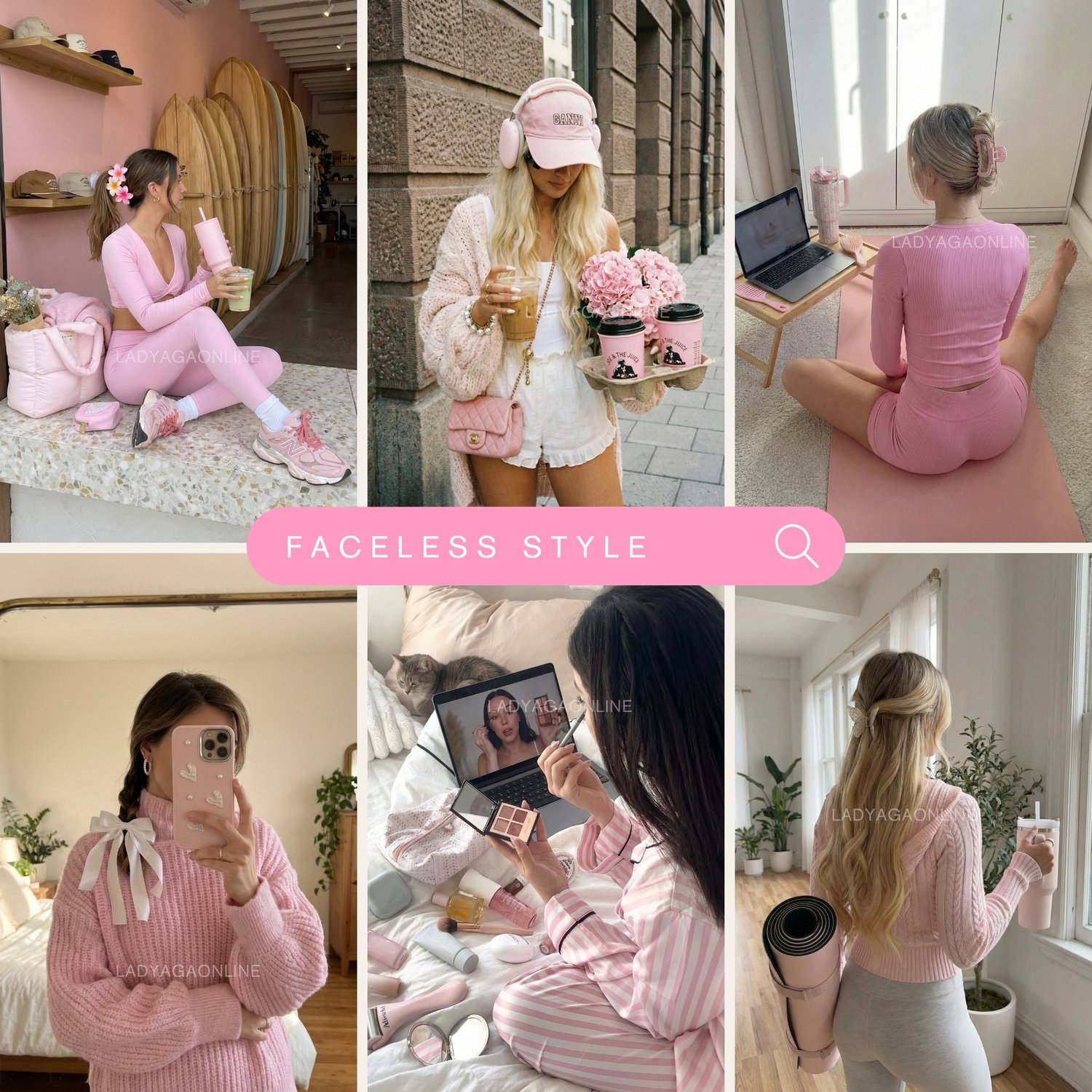 UGC Lifestyle Stock Photos, This Pinterest-inspired Clean Girl Pink Woman Image Bundle features stunning, vibrant images perfect for your social media posts.