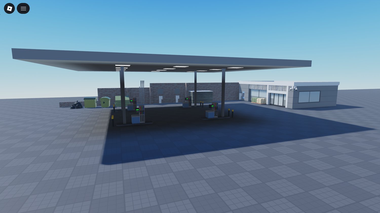 Roblox roadside fuel station structure