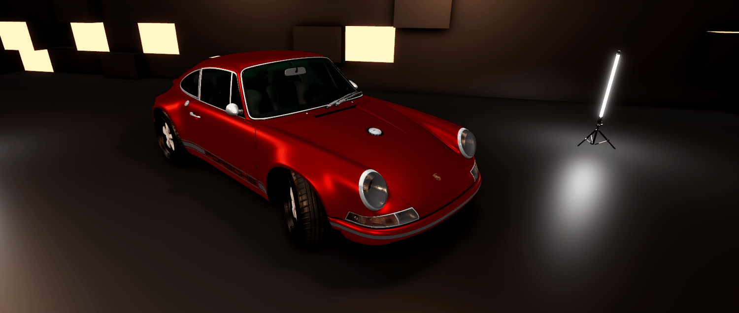 Roblox vintage Porsche coupe model