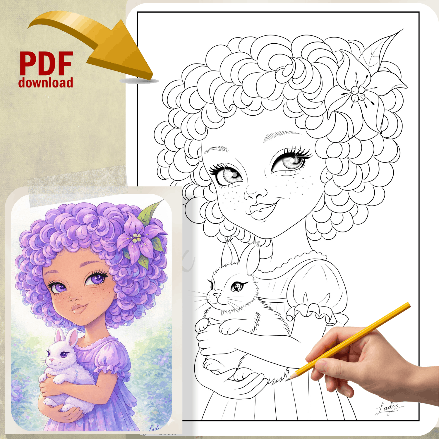 #coloriage #coloriageadulte #coloriageartistique #illustrationacolorier #coloringpage #coloringart #digitaldownload #printableart