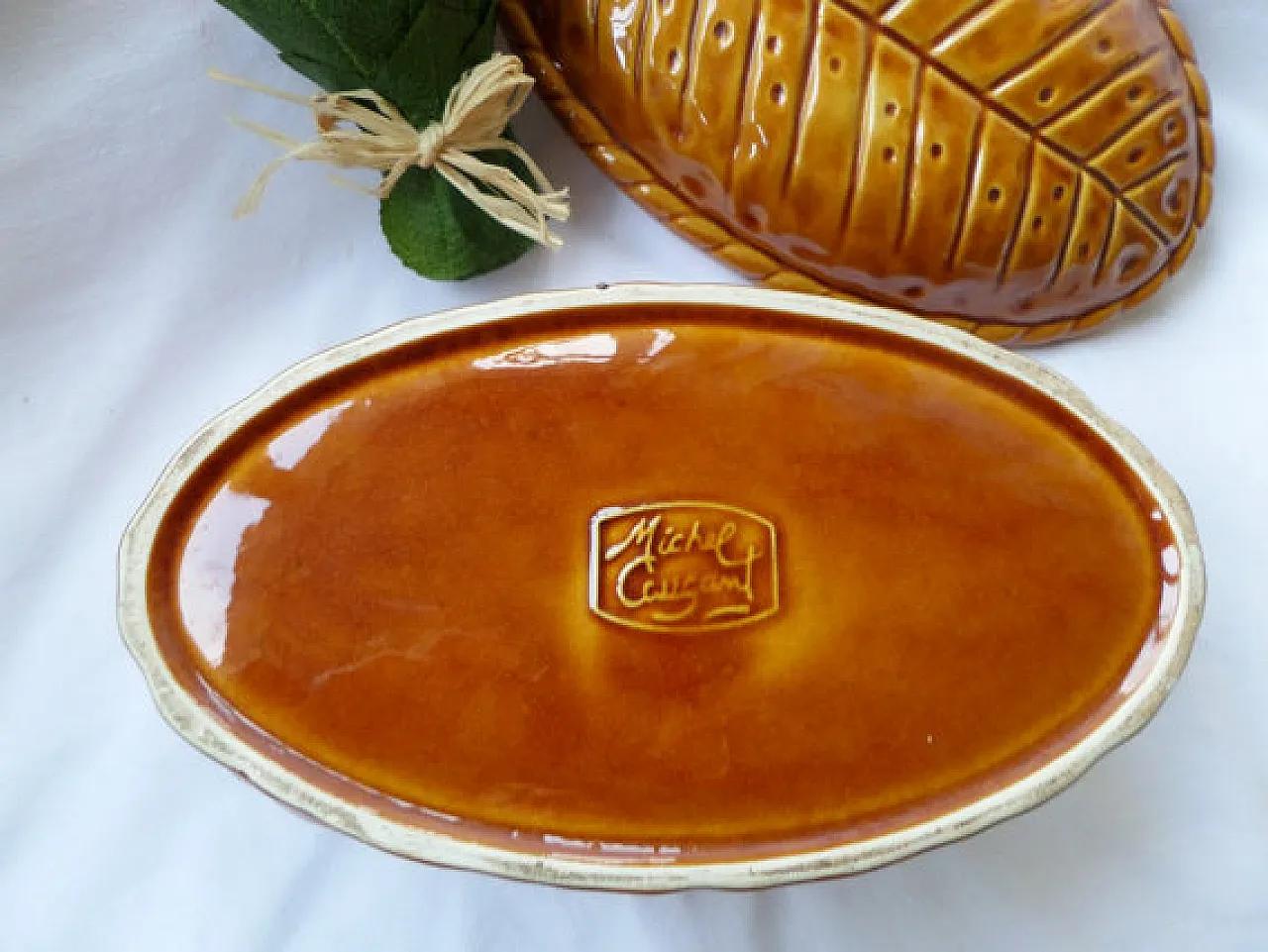 michel caugant large faience terrine meat pie