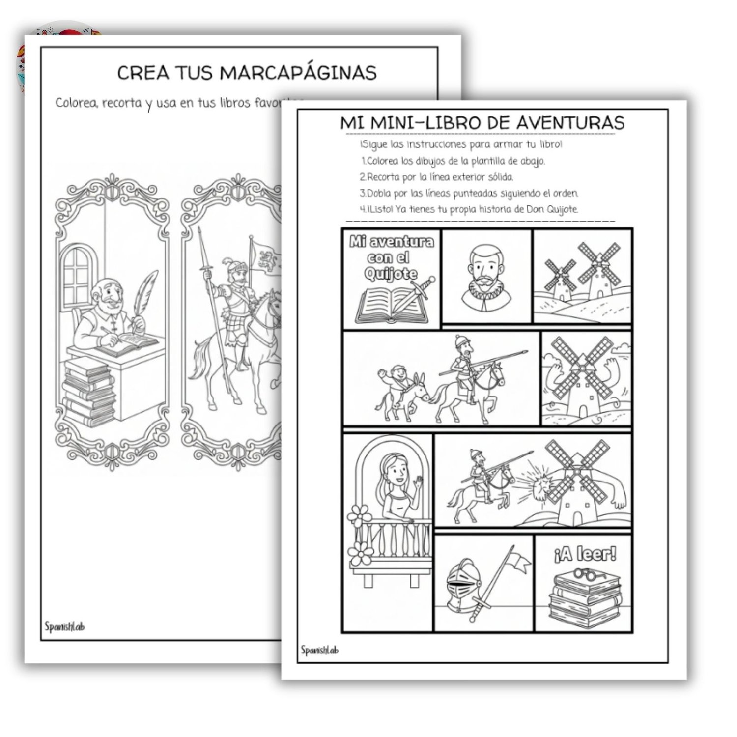 spanish World Book Day Don Quixote Activities for Kids"