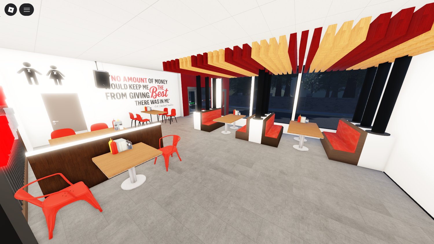 Roblox KFC style restaurant game asset