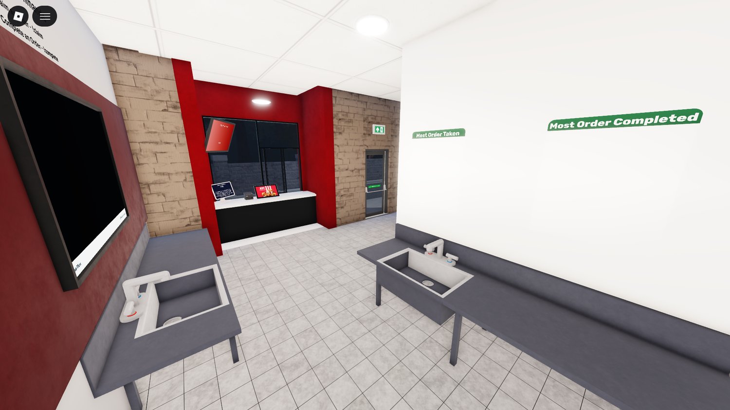 Free Roblox food service game system