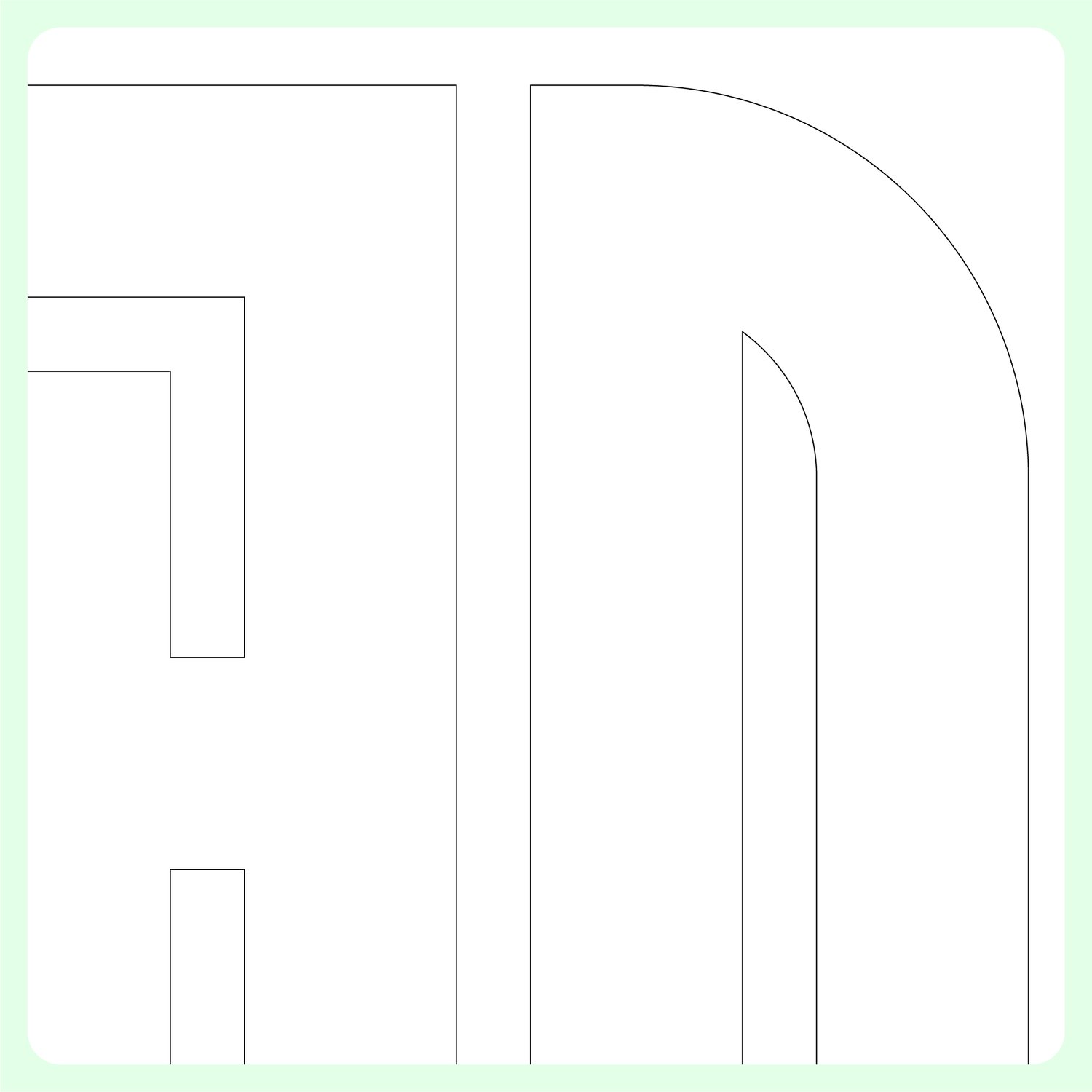 Close-up of Helm arabic lettering showing refined geometric stroke construction and balanced Rounded Kufi letterforms