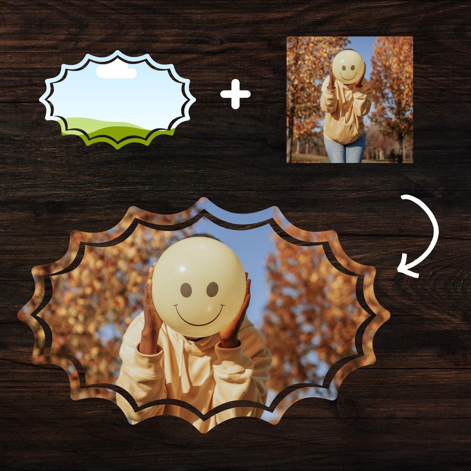 Wavy Custom Canva Frames