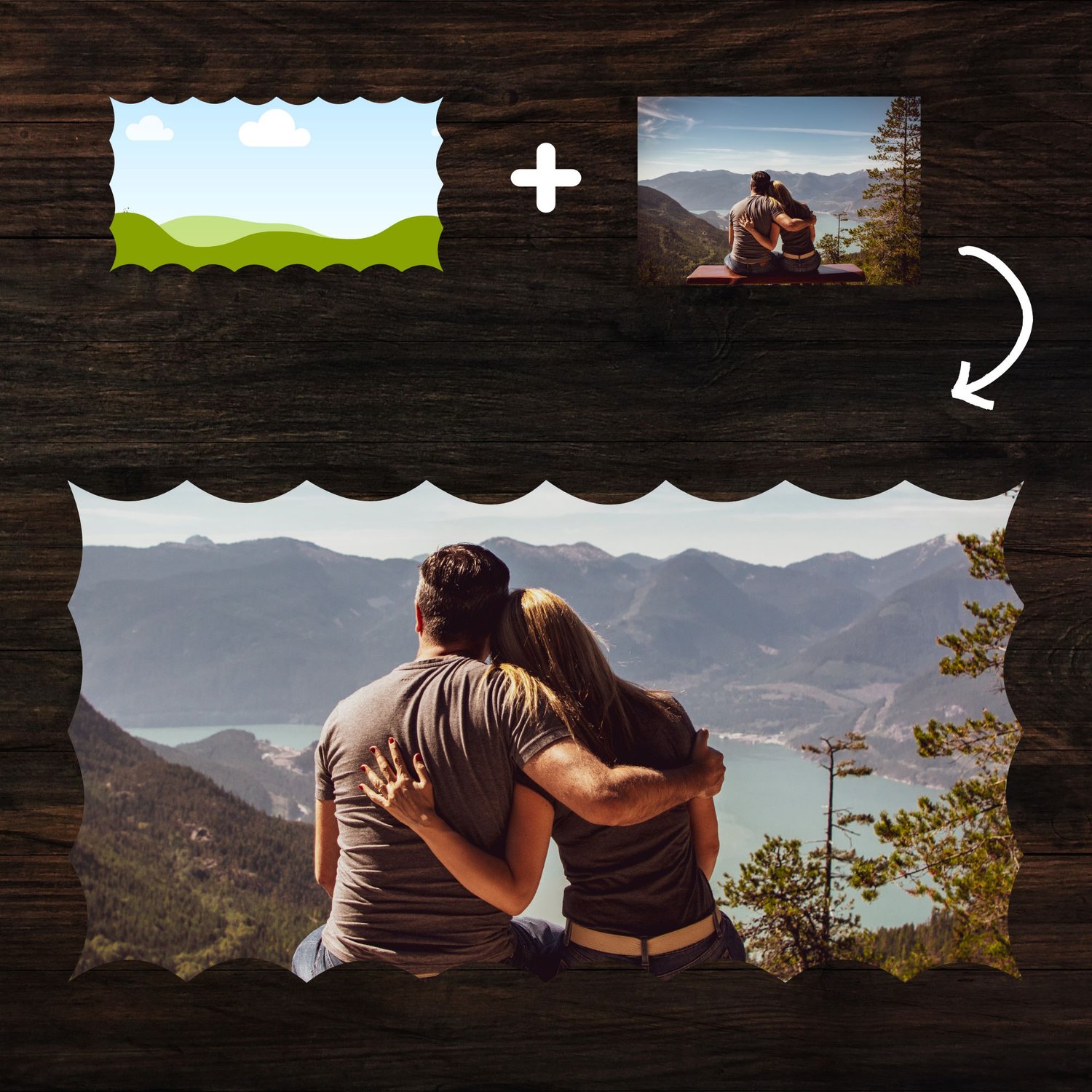 Wavy Custom Canva Frames