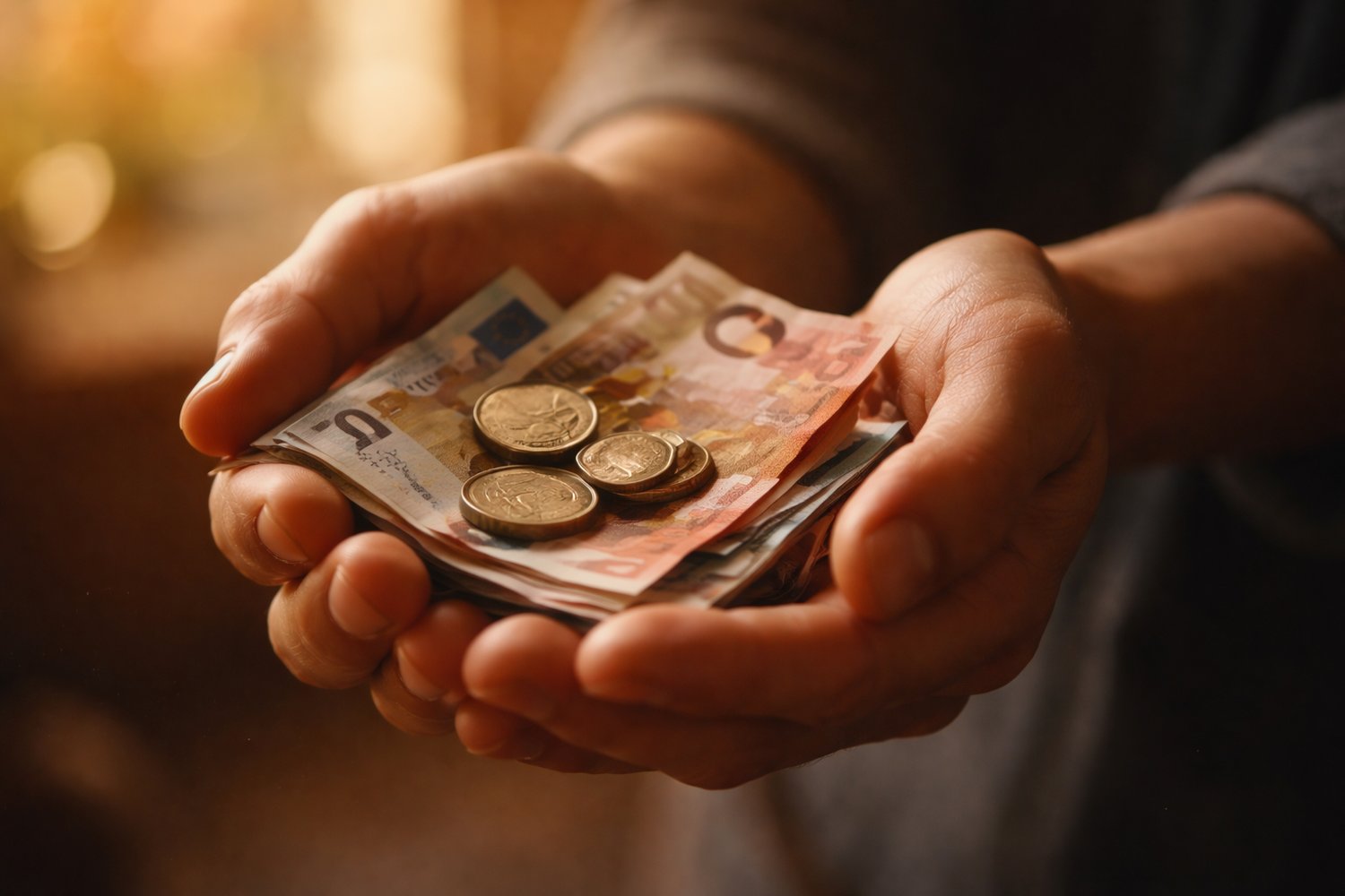 Bargeld in der Hand